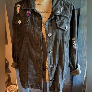 Stylish Black Denim Jacket for Women